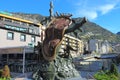 Nobility of Time by Salvador Dali and The Gran Valira in Andorra la Vella, Principality of Andorra Royalty Free Stock Photo